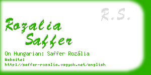 rozalia saffer business card